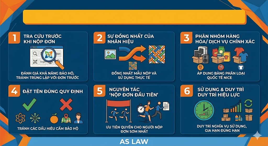 LƯU Ý KHI ĐĂNG KÝ BẢO HỘ NHÃN HIỆU